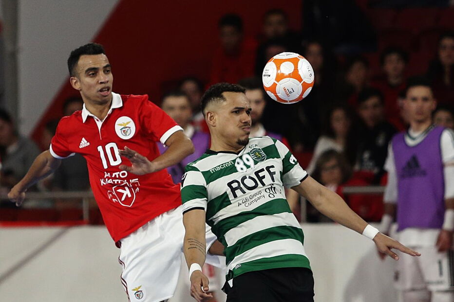 Sporting e Benfica num jogo do campeonato de futsal de 2018