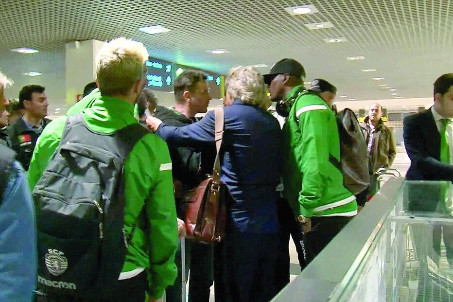 Confusão no aeroporto, sporting
