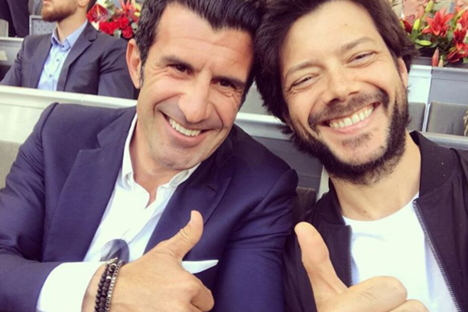 Álvaro Morte e Luís Figo