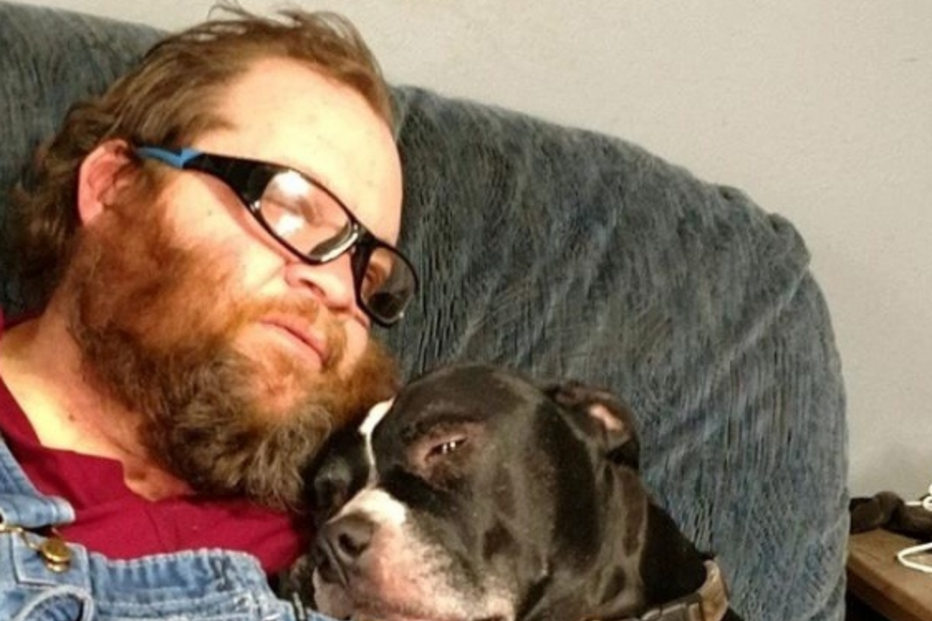 Richard Remme e o seu cão Balew 