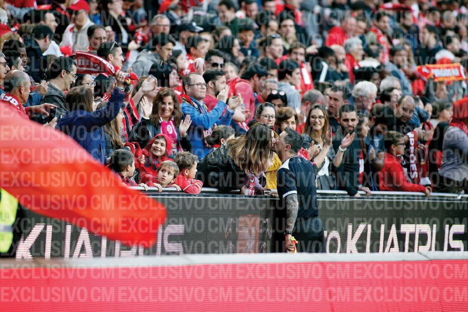 Pedro Felisberto, beijo, mulher, benfica, moreirense, fiscal de linha