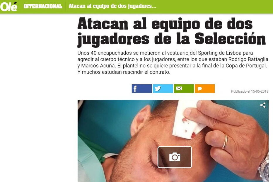 Agressões a jogadores do Sporting são notícia em todo o mundo