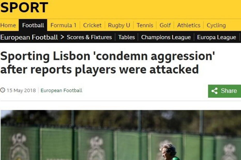 Agressões a jogadores do Sporting são notícia em todo o mundo