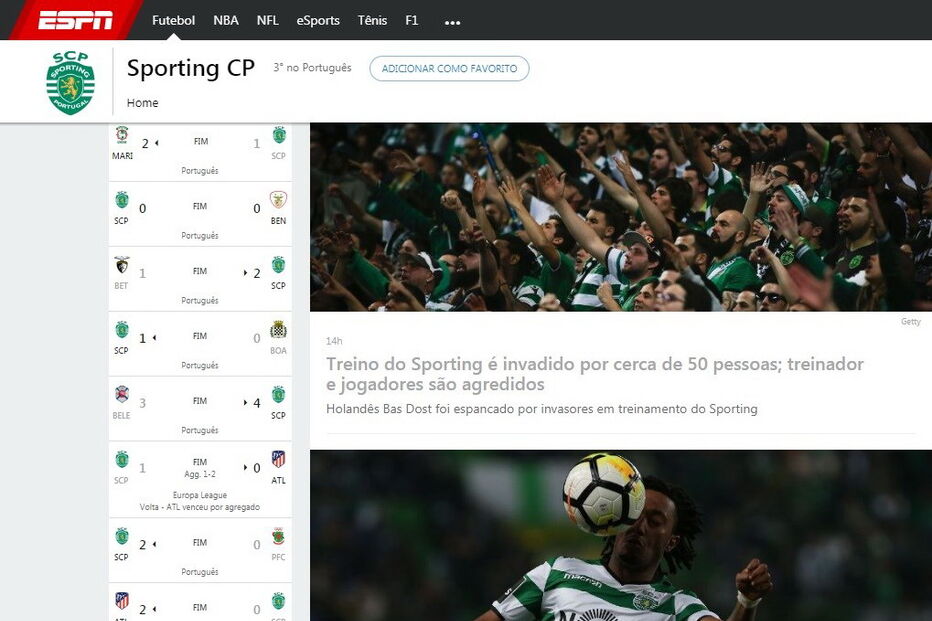 Agressões a jogadores do Sporting são notícia em todo o mundo