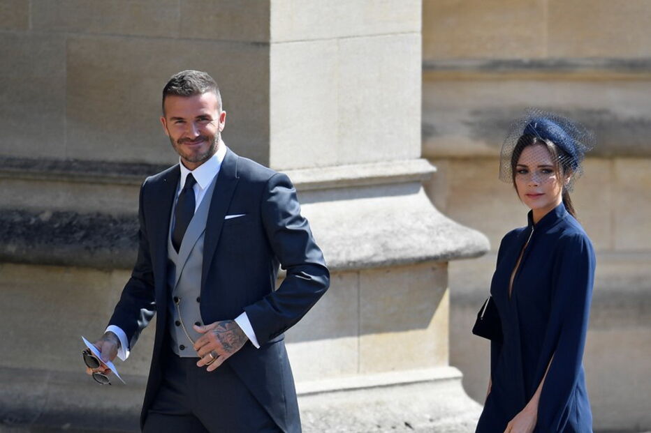 David Beckham faz furor no casamento real de Harry e Meghan