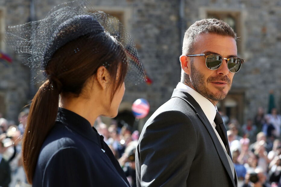 David Beckham faz furor no casamento real de Harry e Meghan