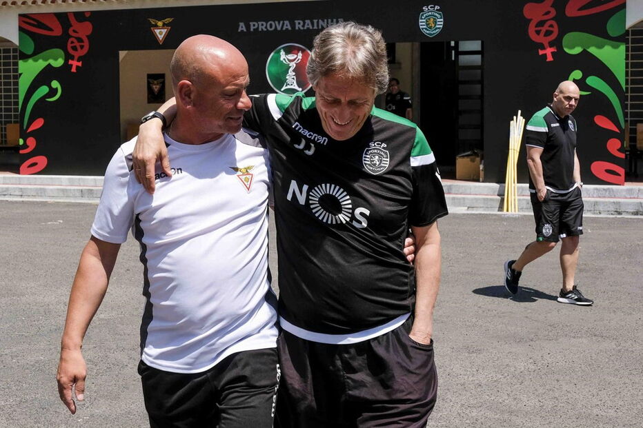 Jorge Jesus com José Mota, treinador do Aves