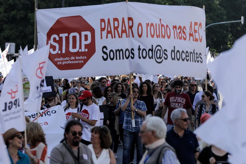 Milhares de professores participaram em manifestação em Lisboa
