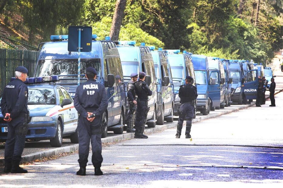 O reforço policial foi aumentado após as agressões em Alcochete