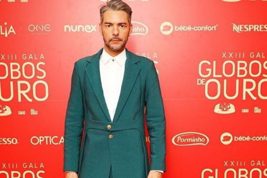 Cláudio Ramos na passadeira vermelha dos Globos de Ouro