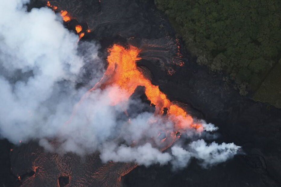 Vulcão em erupção no Havai
