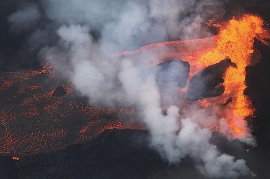 Vulcão em erupção no Havai
