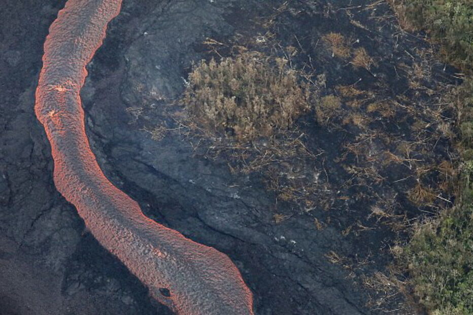 Vulcão em erupção no Havai