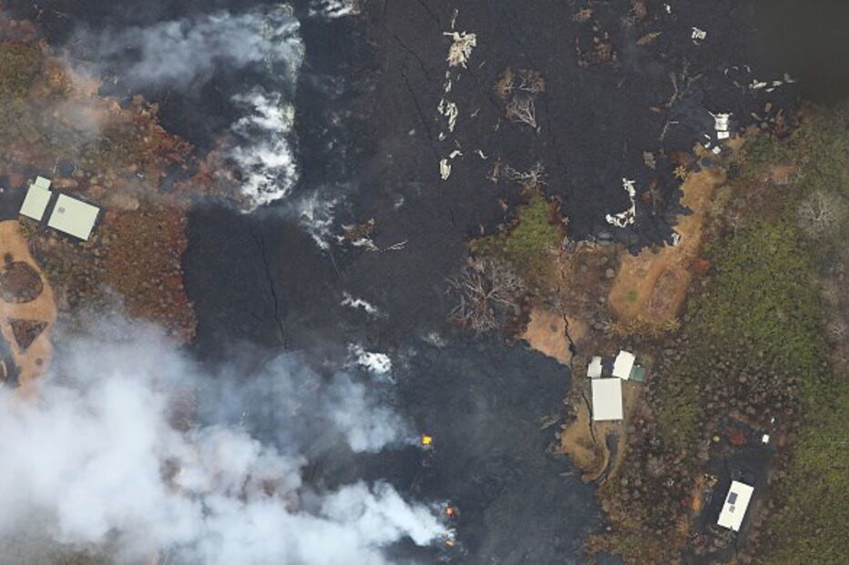 Vulcão em erupção no Havai