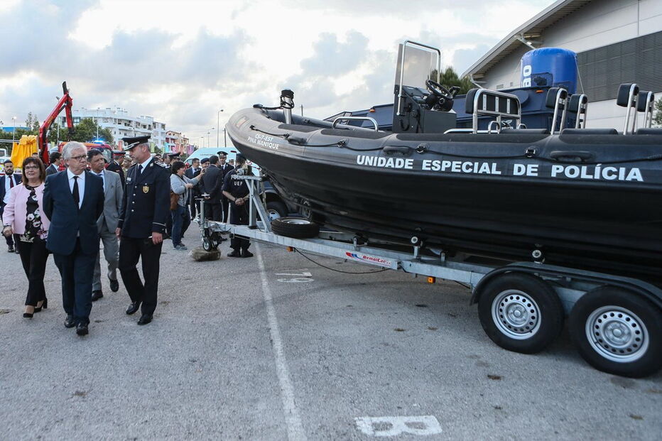 Eduardo Cabrita na apresentação do dispositivo de combate a incêndios, em Portimão