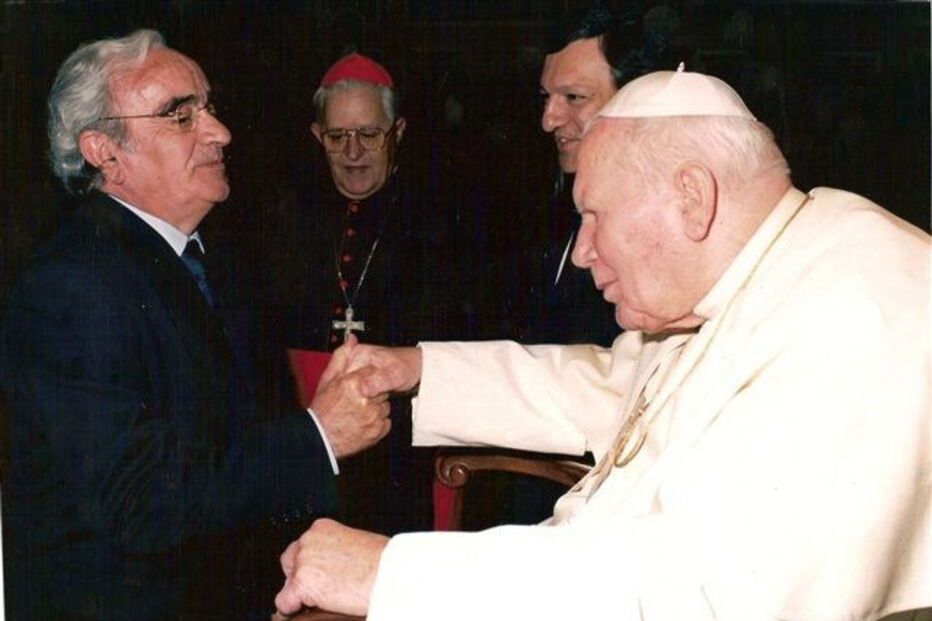Rui Osório com o Papa João Paulo II