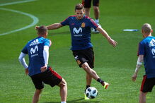 Treino da seleção espanhola de futebol