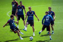 Treino da seleção espanhola de futebol