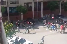 Adeptos do Braga e do Benfica em batalha campal nas ruas de Braga