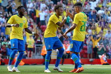 Neymar a jogar pela seleção do Brasil