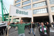 Adeptos do Sporting em Alvalade pedem demissão de Bruno de Carvalho