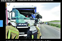 Vítima ficou encarcerada na cabine do pesado em que seguia ao volante 