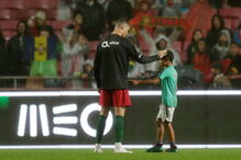 Cristiano Ronaldo e o filho jogaram na Luz