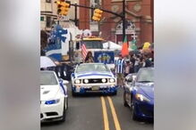 Festa azul e branca em Newark