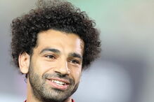 Salah com a seleção do Egito no Cairo