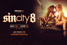 O cartaz da festa Sin City 8, que prometia a maior orgia do mundo