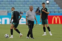Seleção Nacional no treino de adaptação ao estádio de Sochi, na Rússia