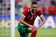 Hakim Ziyech ao serviço da seleção de Marrocos