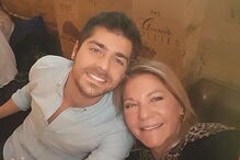 Lourenço Ortigão com a mãe, Carolina