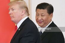 Donald Trump  com o presidente chinês Xi Jinping, durante a visita à China de novembro de 2017 
