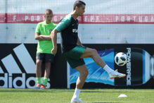 Cristiano Ronaldo a treinar na Rússia
