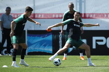 Cristiano Ronaldo a treinar na Rússia