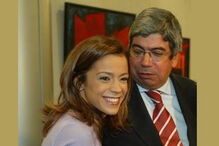 Rita Ferro Rodrigues com o pai, Eduardo, atual presidente da Assembleia da República