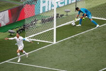Ronaldo celebra golo marcado a Marrocos