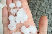 Granizo que caiu em Lamego foi captado em imagem por Joana Santos