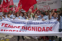 Trabalhadores do setor das limpezas manifestaram-se em Lisboa