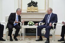 Marcelo Rebelo de Sousa no Kremlin com Vladimir Putin