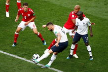 França e Dinamarca em jogo do Mundial da Rússia