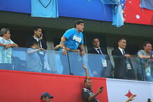 Maradona sentiu todas as emoções do jogo da Argentina frente à Nigéria