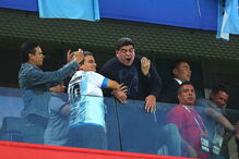 Maradona sentiu todas as emoções do jogo da Argentina frente à Nigéria