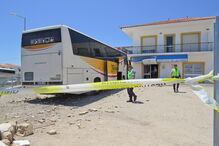 Acidente com autocarro	em Albufeira