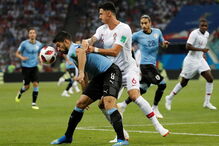 Lance do jogo Portugal-Uruguai no Mundial da Rússia