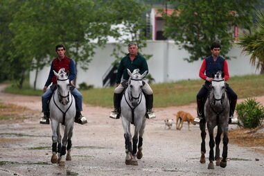 João Moura com os filhos João Moura Júnior e Miguel Moura
