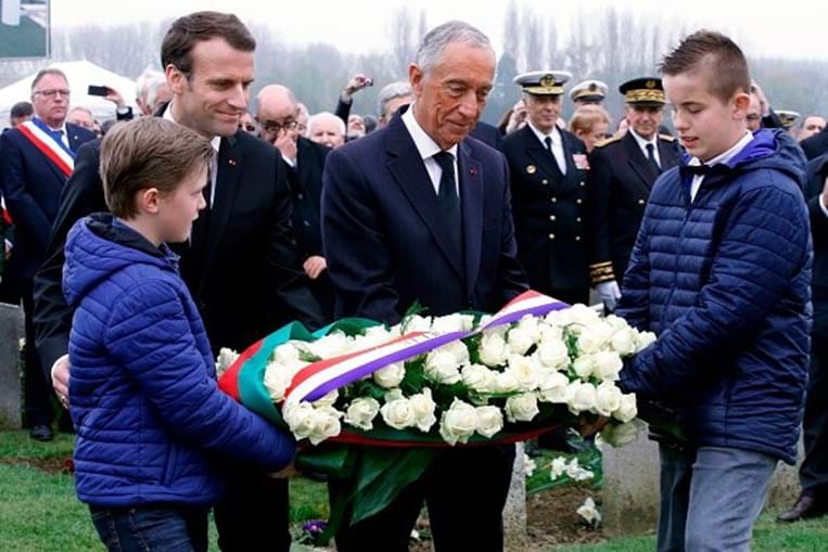 Presidente esteve no Cemitério militar português de Richebourg em Abril