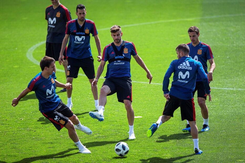 Treino da seleção espanhola de futebol