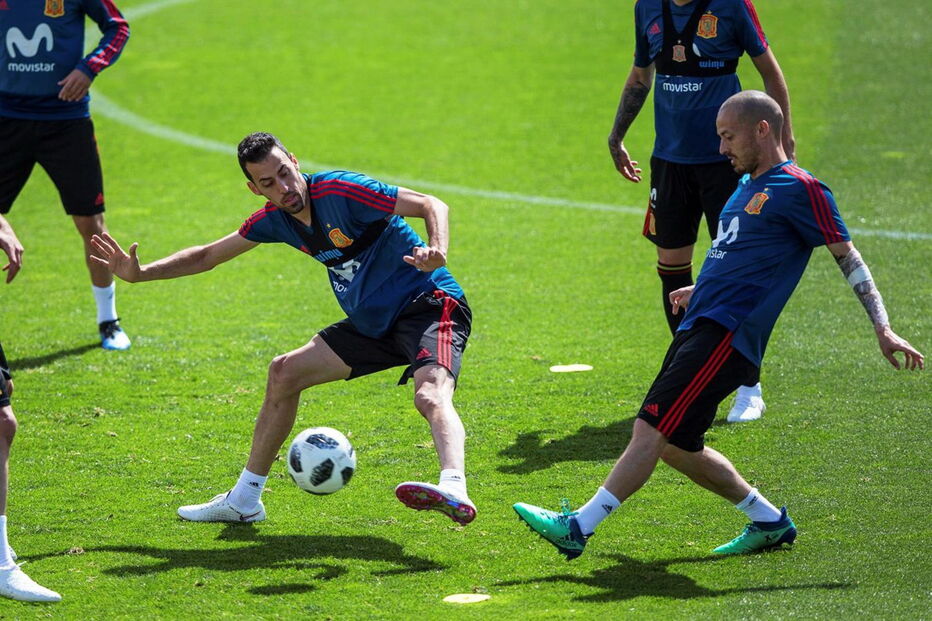 Treino da seleção espanhola de futebol